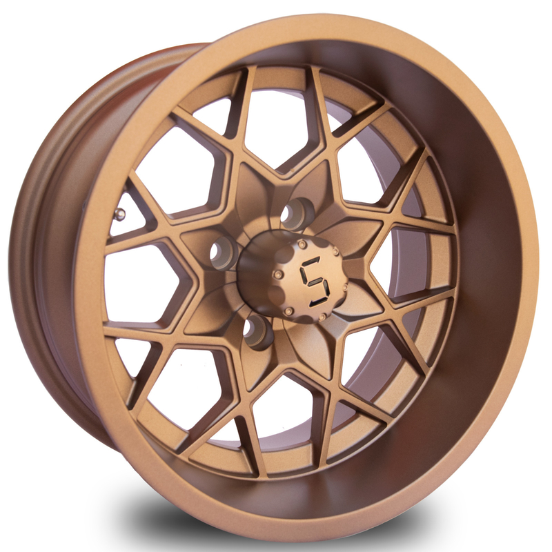 12 / 14インチの青銅色のゴルフ カート アルミニウムは4X4ボルト パターン-25と101.6 PCDを動かす