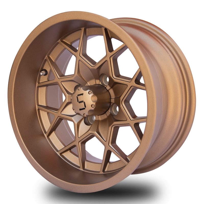12 / 14インチの青銅色のゴルフ カート アルミニウムは4X4ボルト パターン-25と101.6 PCDを動かす