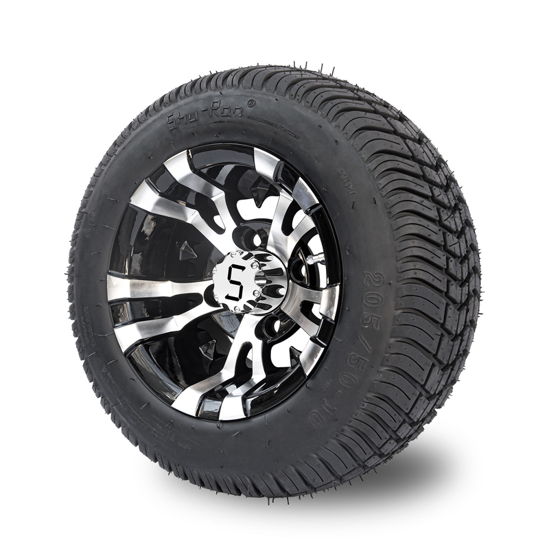 10インチのゴルフ カートの車輪および205/50-10点の通りのタイヤのコンボの-25オフセット4x4ボルト（101.6mm）
