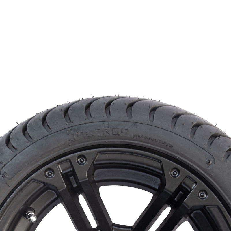 12x7無光沢の黒いゴルフ カートの車輪はコンボの215/35-12薄型のタイヤ コンボの101.6 PCDを疲れさせる