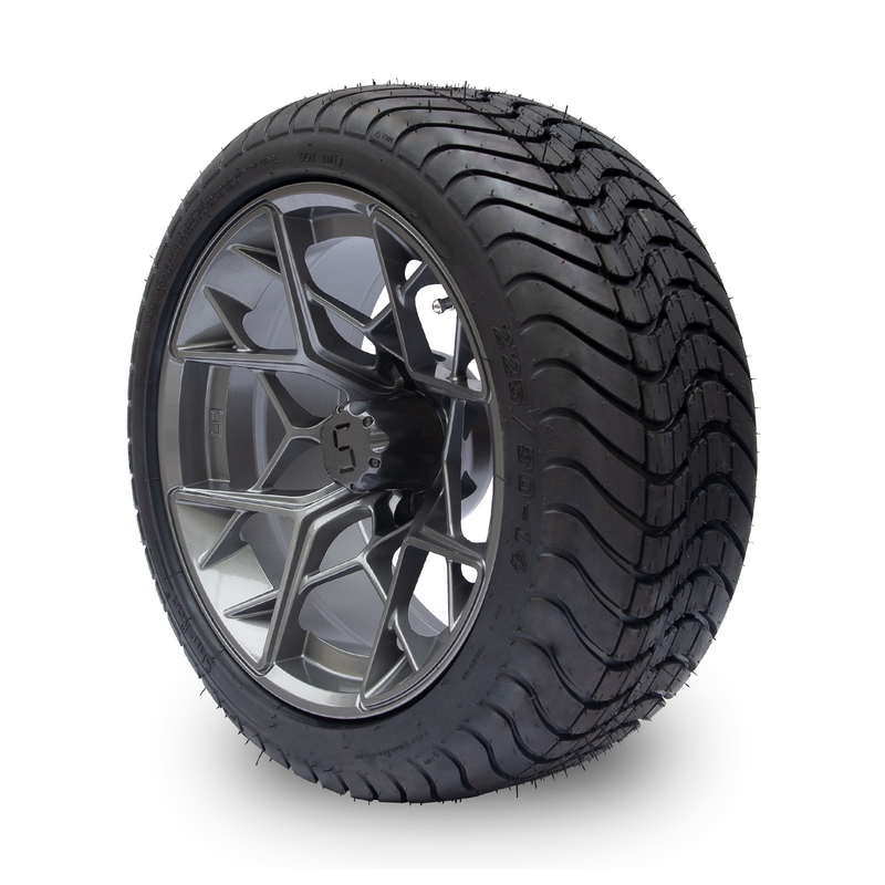 砲金の終わり14インチのゴルフ カートの車輪およびタイヤ225/30-14 101.6 PCD 4x4のボルト パターン