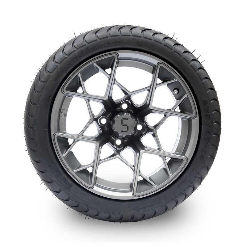 砲金の終わり14インチのゴルフ カートの車輪およびタイヤ225/30-14 101.6 PCD 4x4のボルト パターン
