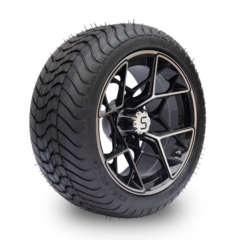 シュランゴルフカートの車輪と225/30-14タイヤ 13kg DOT 承認