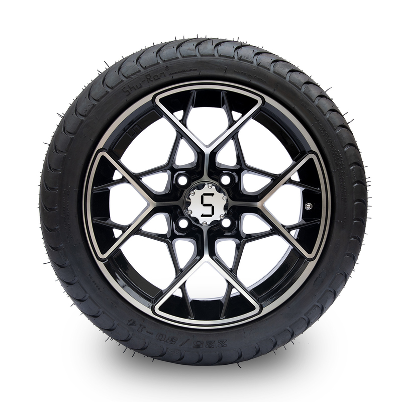 シュランゴルフカートの車輪と225/30-14タイヤ 13kg DOT 承認