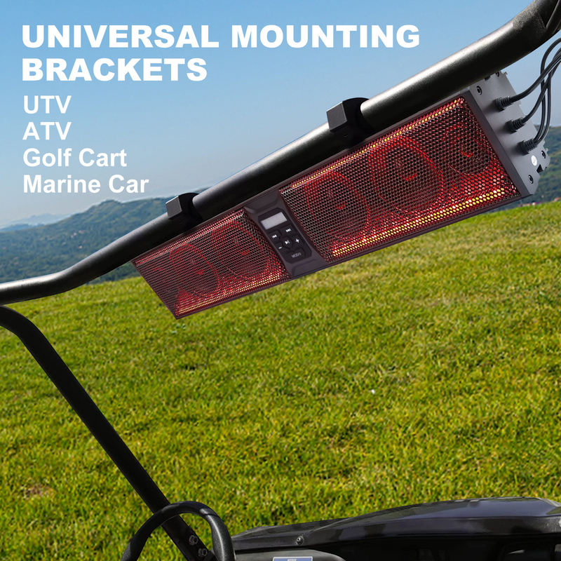 サウンドバー 26インチ ゴルフカート ブルーテッドスピーカー 多彩色照明 ATV/UTV