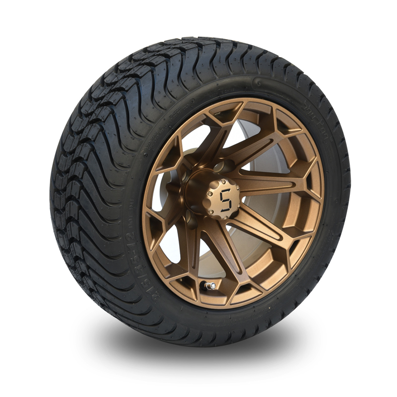 12インチの青銅色アルミニウム車輪および215/35-12控えめな点のタイヤ アセンブリ4x4ボルト パターンをゴルフ カート