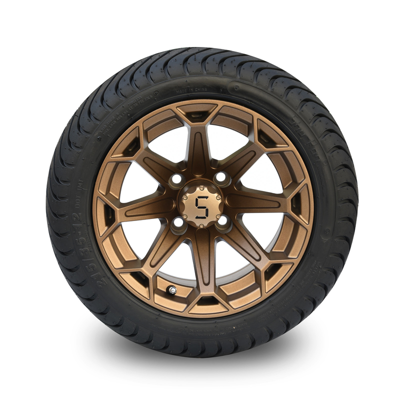 12インチの青銅色アルミニウム車輪および215/35-12控えめな点のタイヤ アセンブリ4x4ボルト パターンをゴルフ カート