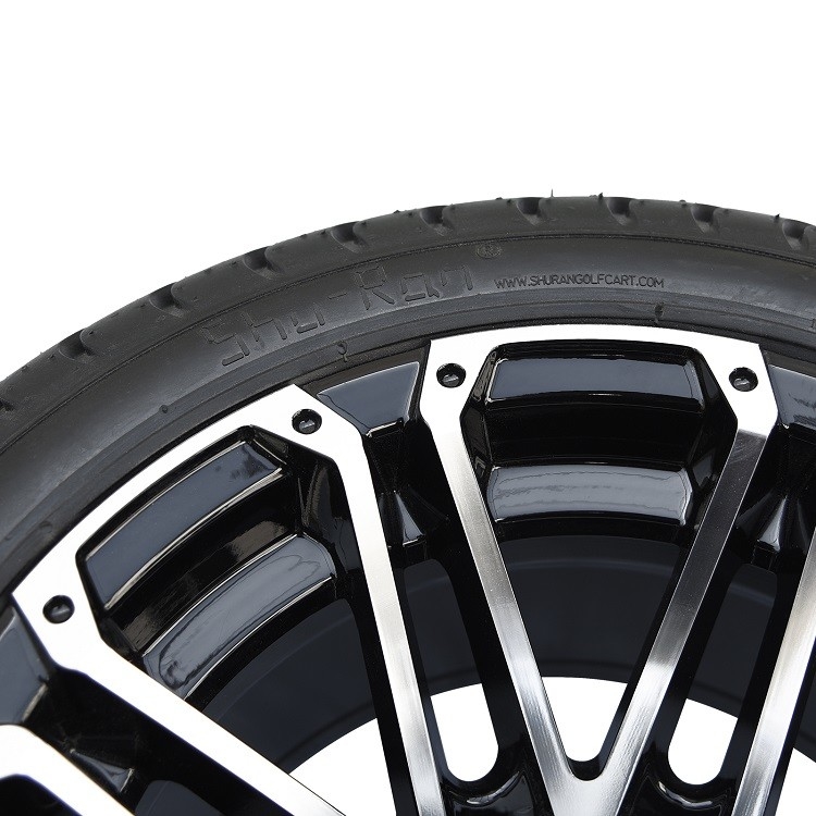Machiend 12インチ/黒いゴルフ カートの車輪および215/35-12点の通りはコンボの層4つ疲れさせる