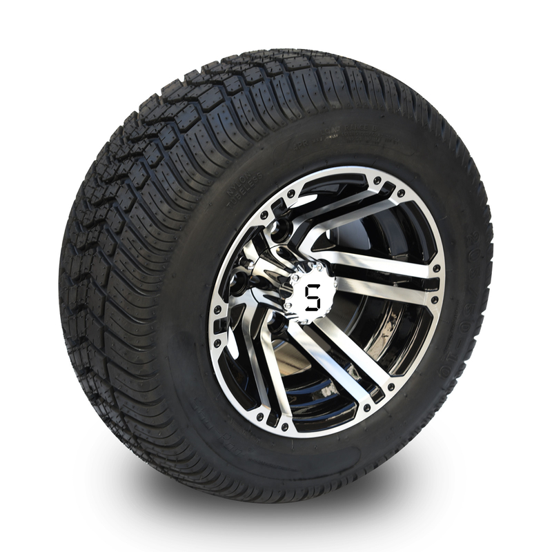 10インチのゴルフ カートの車輪および205/50-10点の通りのタイヤのコンボの-25オフセット4x4ボルト（101.6mm）