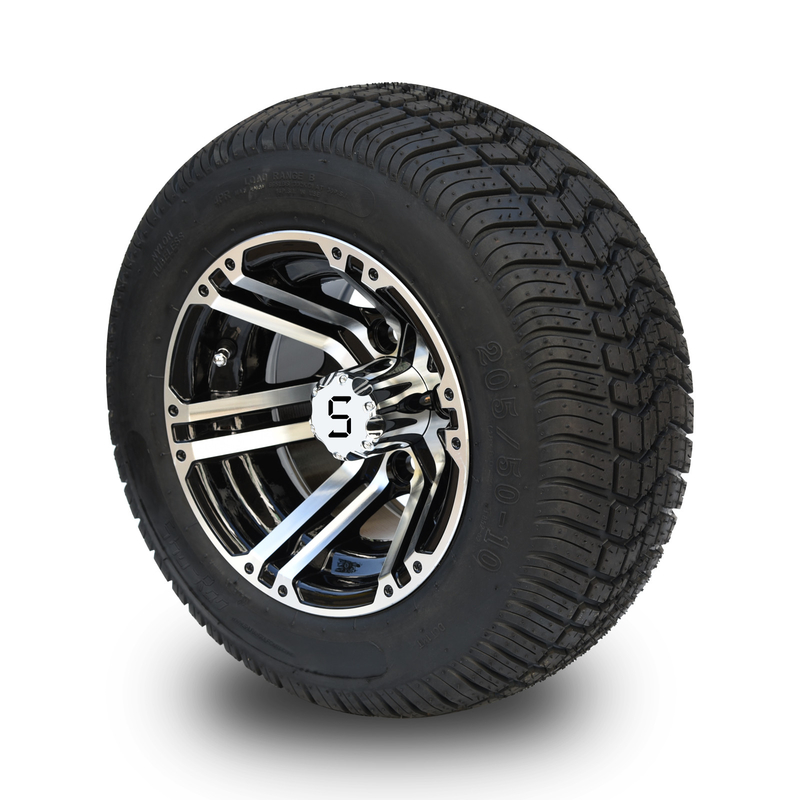 10インチのゴルフ カートの車輪および205/50-10点の通りのタイヤのコンボの-25オフセット4x4ボルト（101.6mm）
