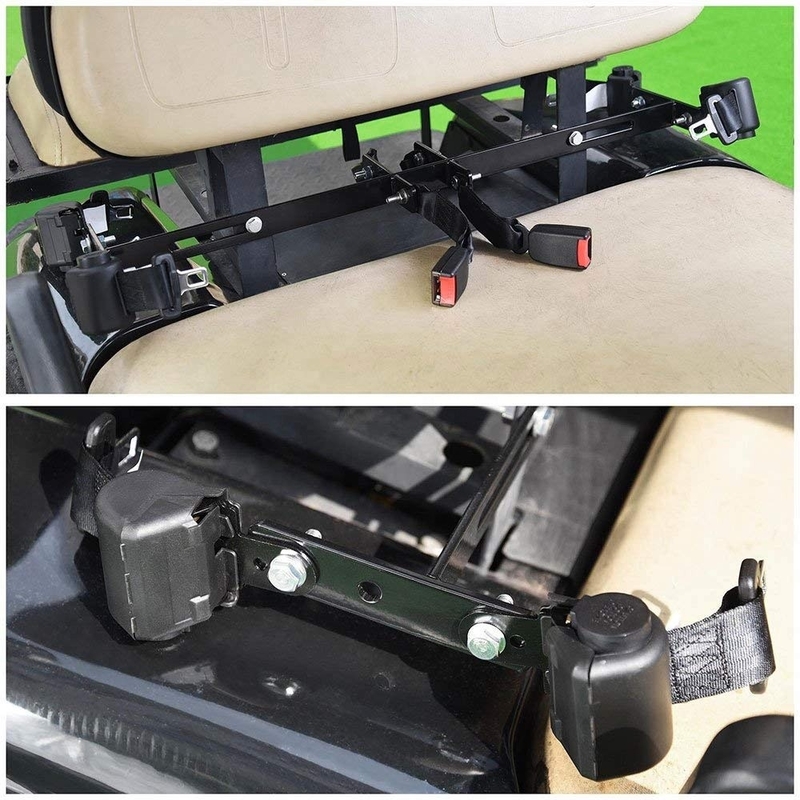 ユニバーサル 引き込み可能なゴルフカート シートベルトと4人乗り用 座席セット EZGO TXT クラブカー ヤマハ